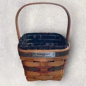 Longaberger 1993 Inaugural Basket w/ Liner & Protector